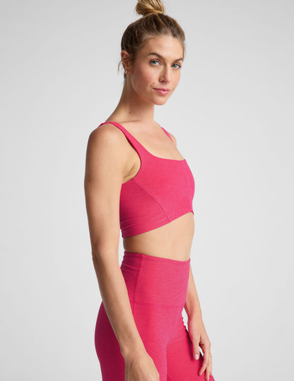 Beyond Yoga Spacedye Shape Bra: Ultra-Soft, Sculptural, Medium Support, Vivid Pink Heather