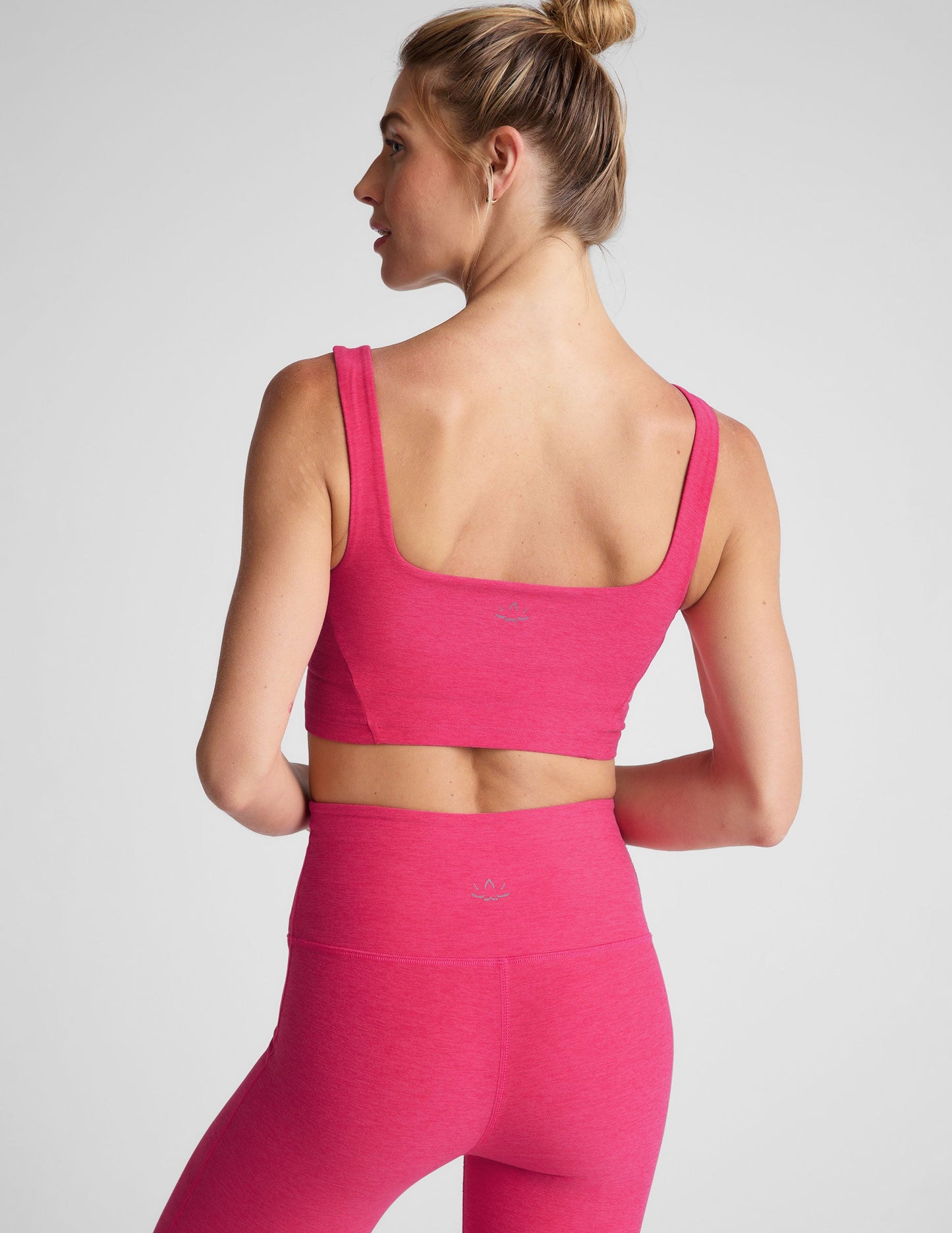Beyond Yoga Spacedye Shape Bra: Ultra-Soft, Sculptural, Medium Support, Vivid Pink Heather
