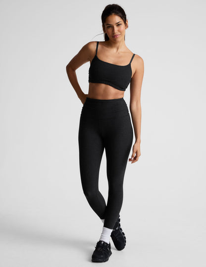 Beyond Yoga Spacedye Shirred Racerback Sports Bra - Adjustable Straps, Soft Support