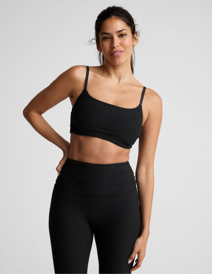 Beyond Yoga Spacedye Shirred Racerback Sports Bra - Adjustable Straps, Soft Support