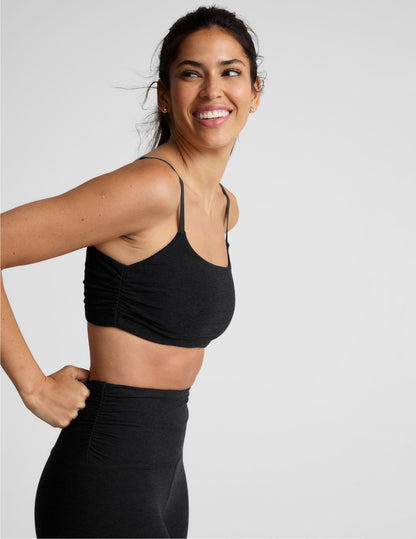 Beyond Yoga Spacedye Shirred Racerback Sports Bra - Adjustable Straps, Soft Support