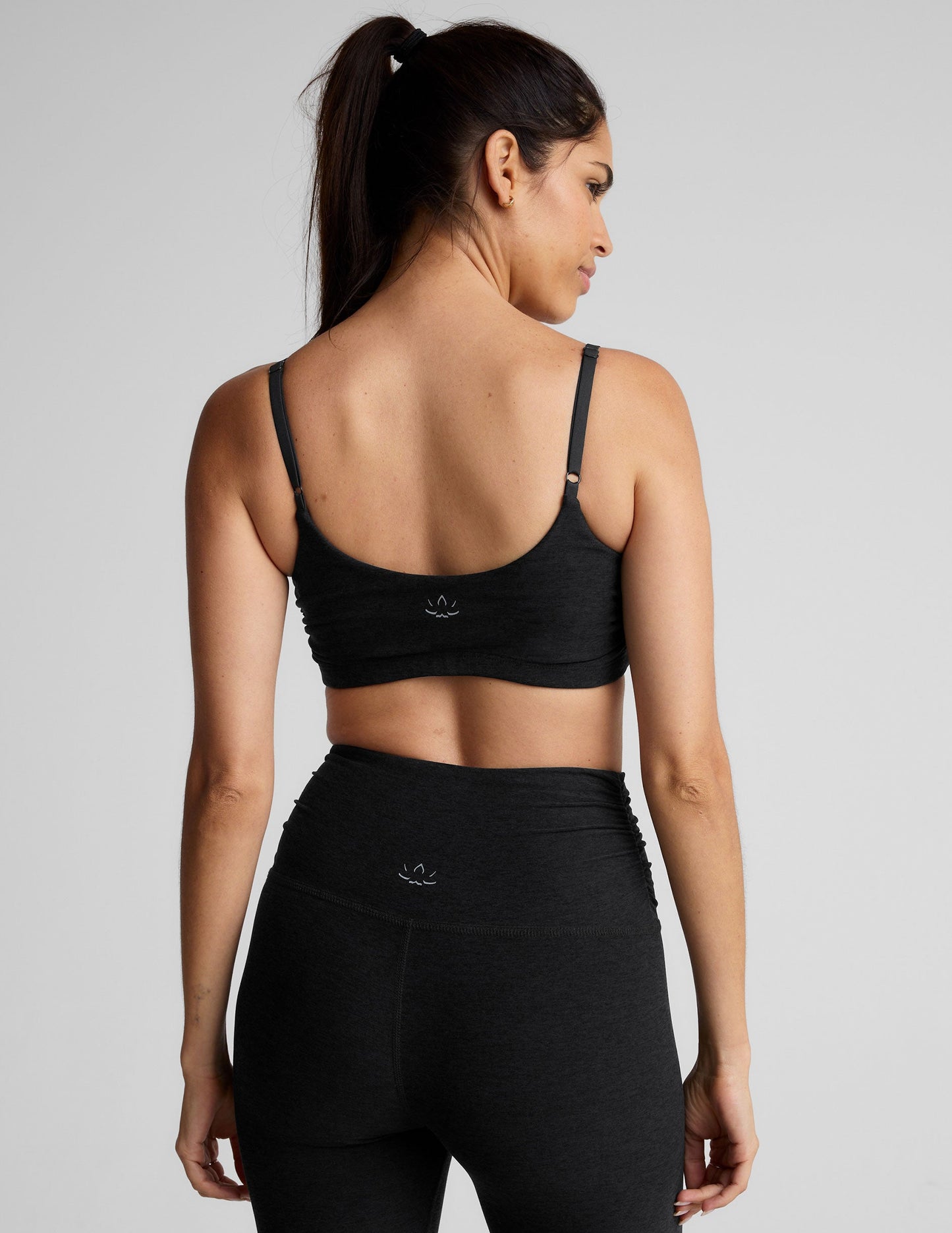 Beyond Yoga Spacedye Shirred Racerback Sports Bra - Adjustable Straps, Soft Support