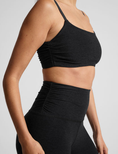 Beyond Yoga Spacedye Shirred Racerback Sports Bra - Adjustable Straps, Soft Support