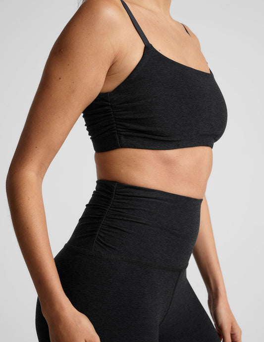 Beyond Yoga Spacedye Shirred Racerback Sports Bra - Adjustable Straps, Soft Support