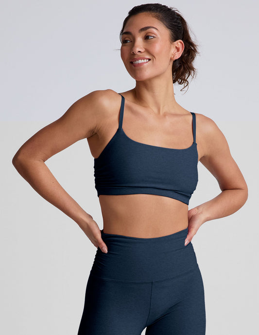 Beyond Yoga Spacedye Shirred Barre Bra: Adjustable Straps, Supreme Comfort, Active Support