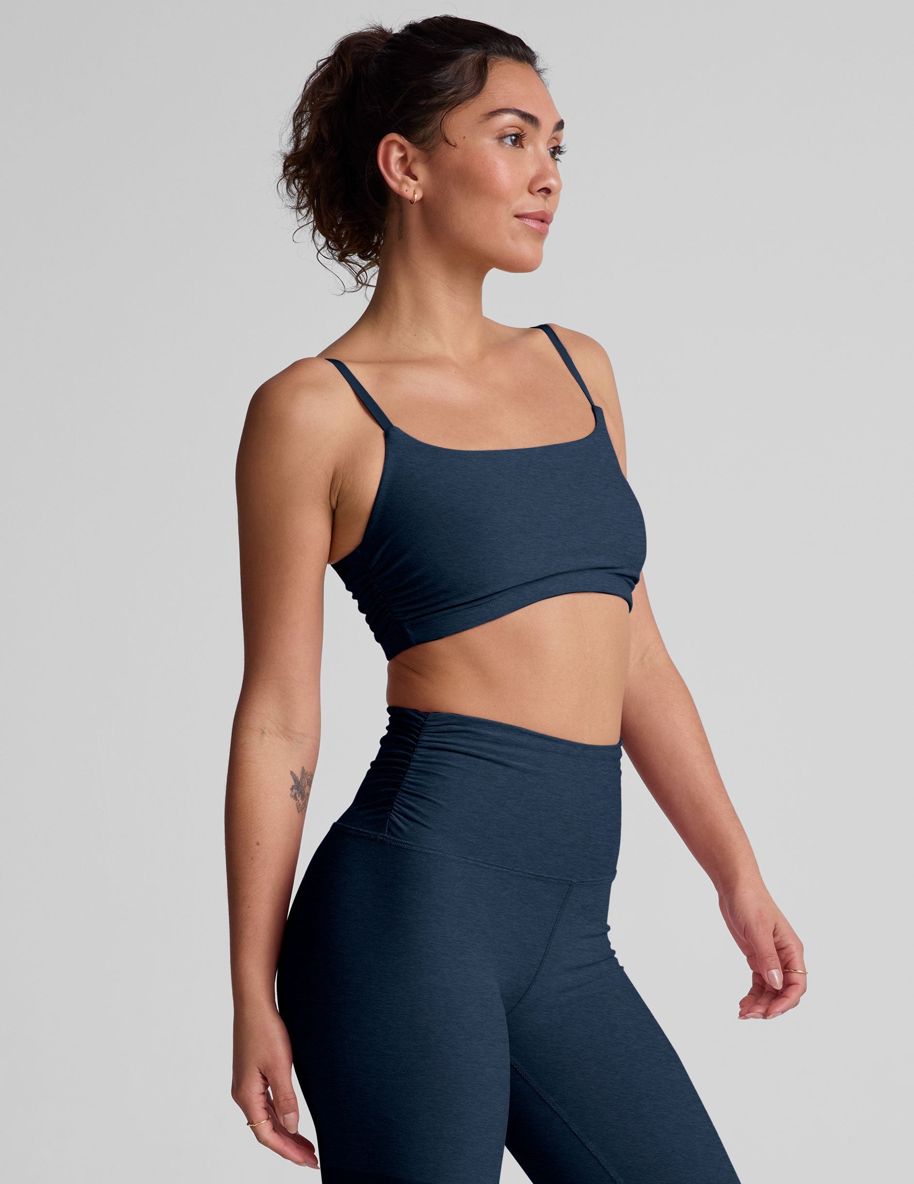 Beyond Yoga Spacedye Shirred Barre Bra: Adjustable Straps, Supreme Comfort, Active Support