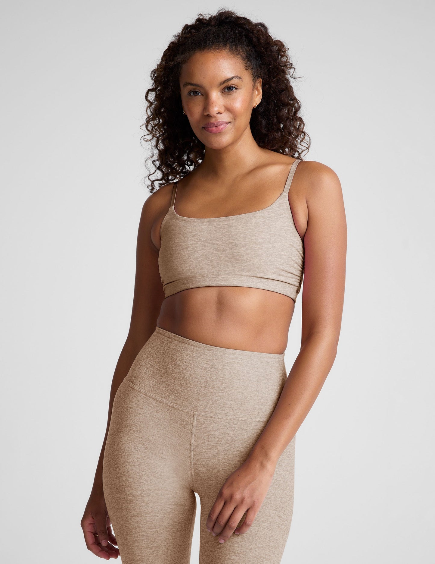 Beyond Yoga Spacedye Shirred Wireless Barre Bra with Adjustable Straps