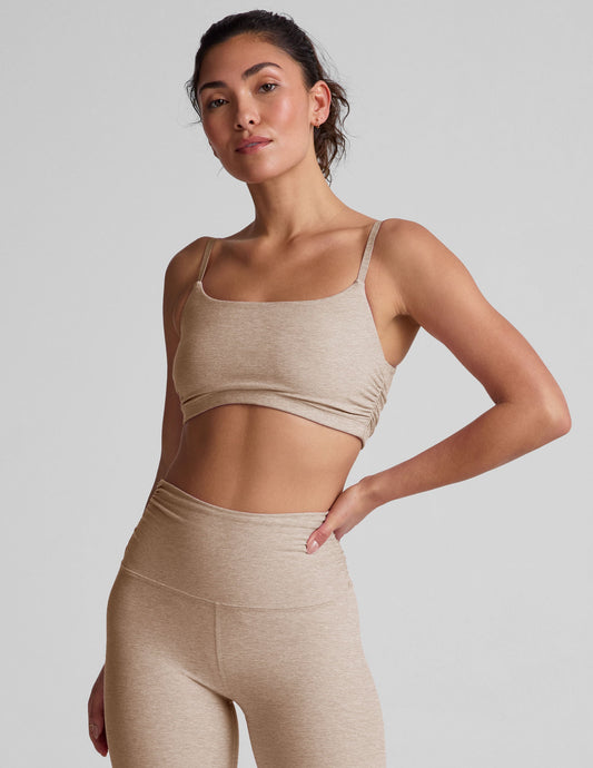Beyond Yoga Spacedye Shirred Wireless Barre Bra with Adjustable Straps