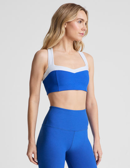Spacedye Trophy Bra: Sweetheart Neckline, Medium Support, Self-Lined Activewear Top