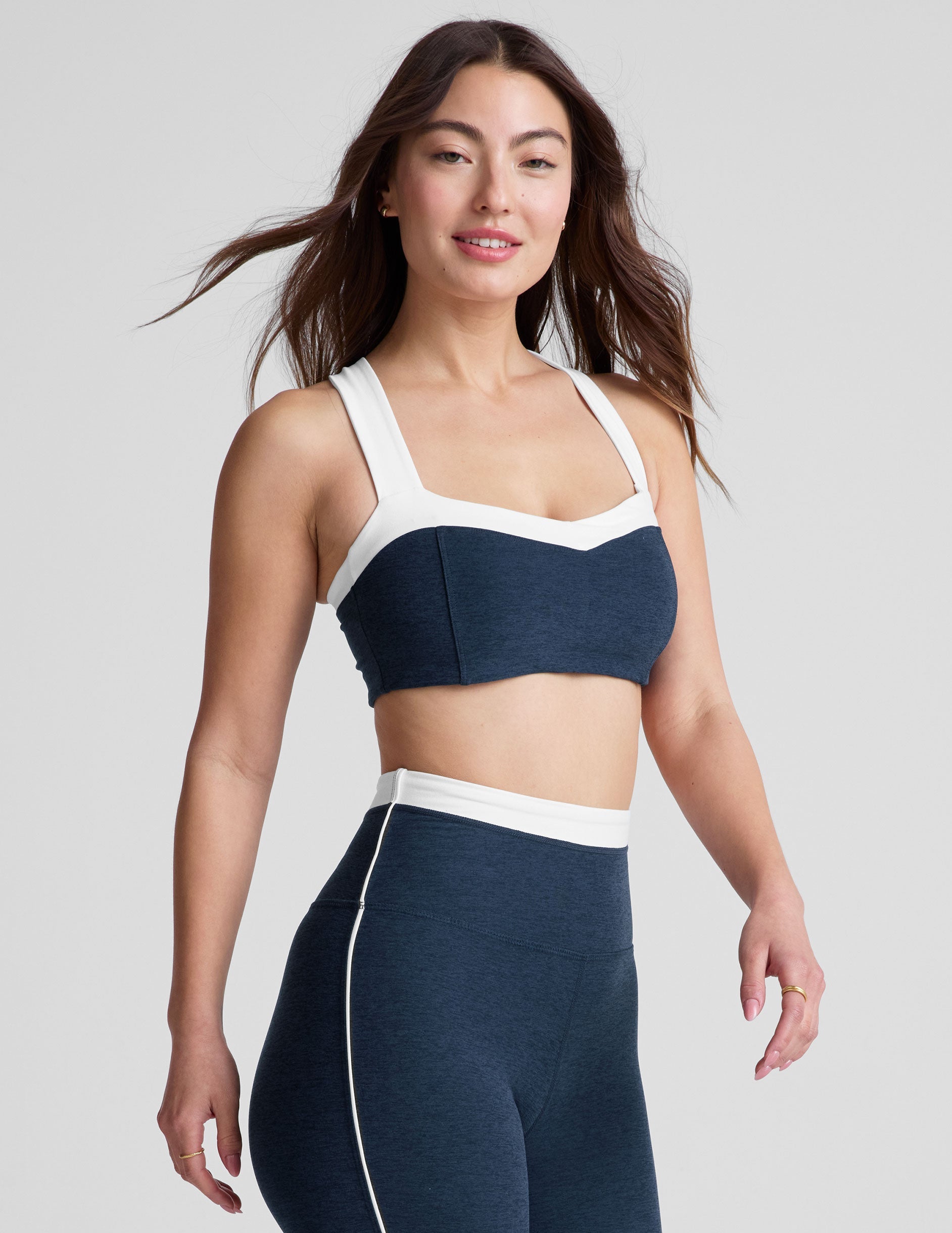 Beyond Yoga Spacedye Trophy Bra: Sweetheart Neckline, Medium Support Top