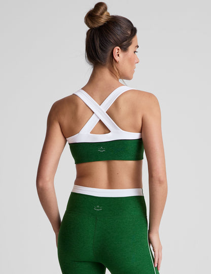 Spacedye Trophy Bra: Self-Lined, Medium Support, Sweetheart Neckline, Contrast Straps