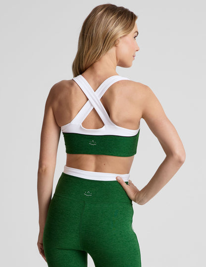 Spacedye Trophy Bra: Self-Lined, Medium Support, Sweetheart Neckline, Contrast Straps