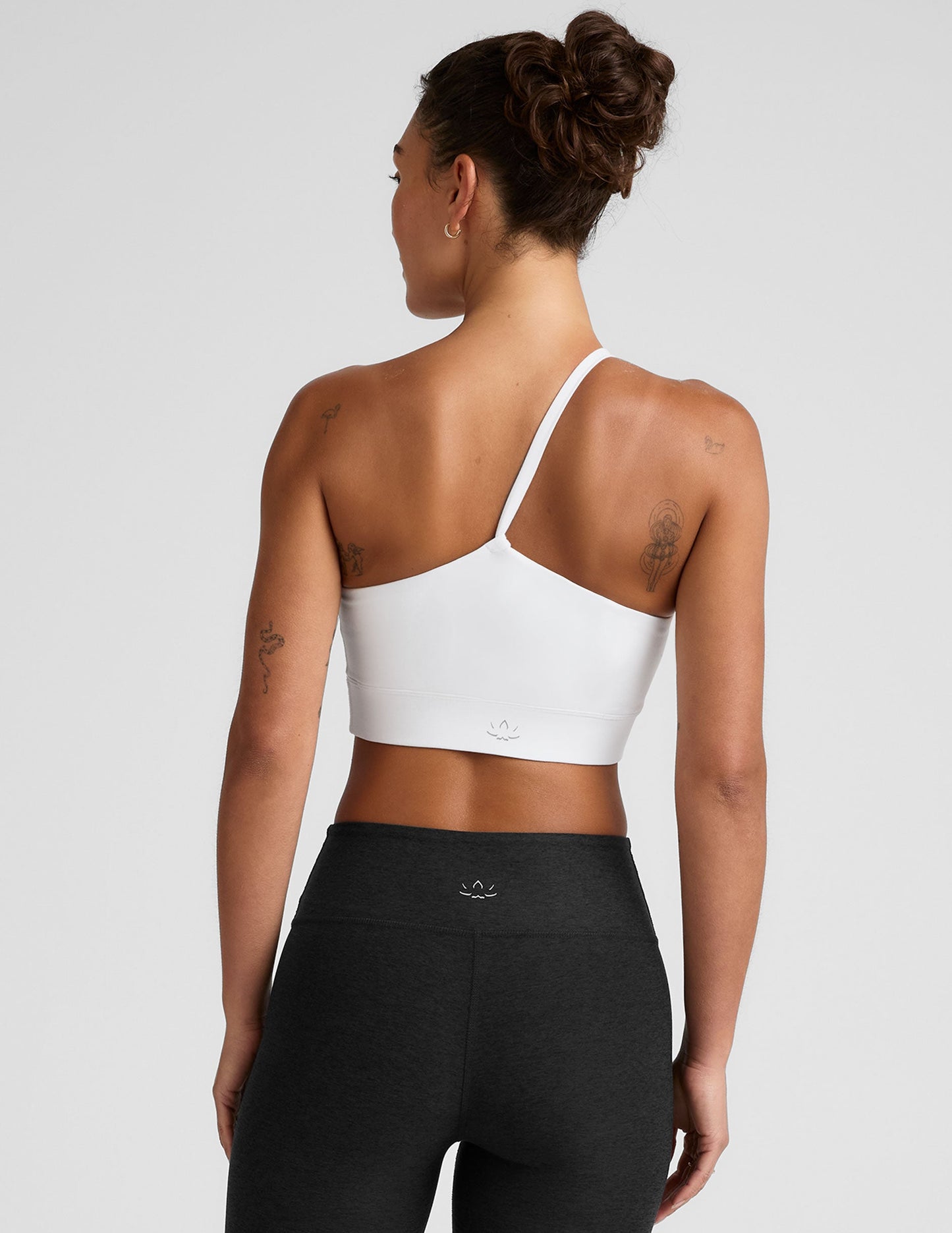 Soft Spacedye One Shoulder Long Line Yoga Bra for Light Support
