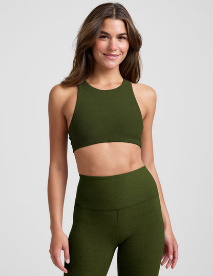Spacedye High-Neck Racerback Yoga Bra: Ultimate Comfort & Support for Workouts