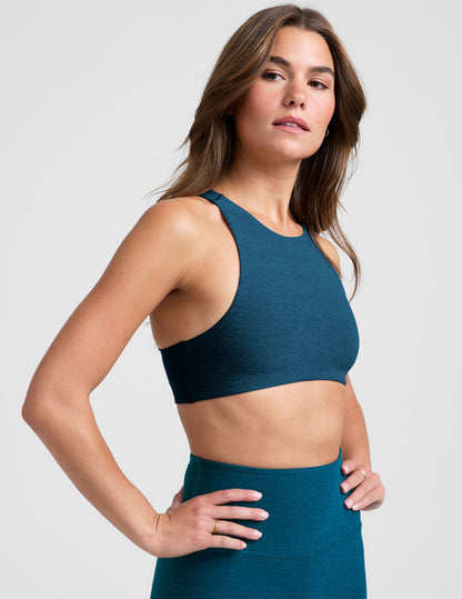 Beyond Yoga Spacedye High-Neck Racerback Sports Bra for Active Lifestyles