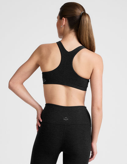 Ultimate High-Neck Spacedye Racerback Bra for Yoga and Studio Workouts