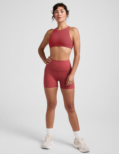 Soft High-Neck Racerback Sports Bra for Yoga & Active Lifestyles