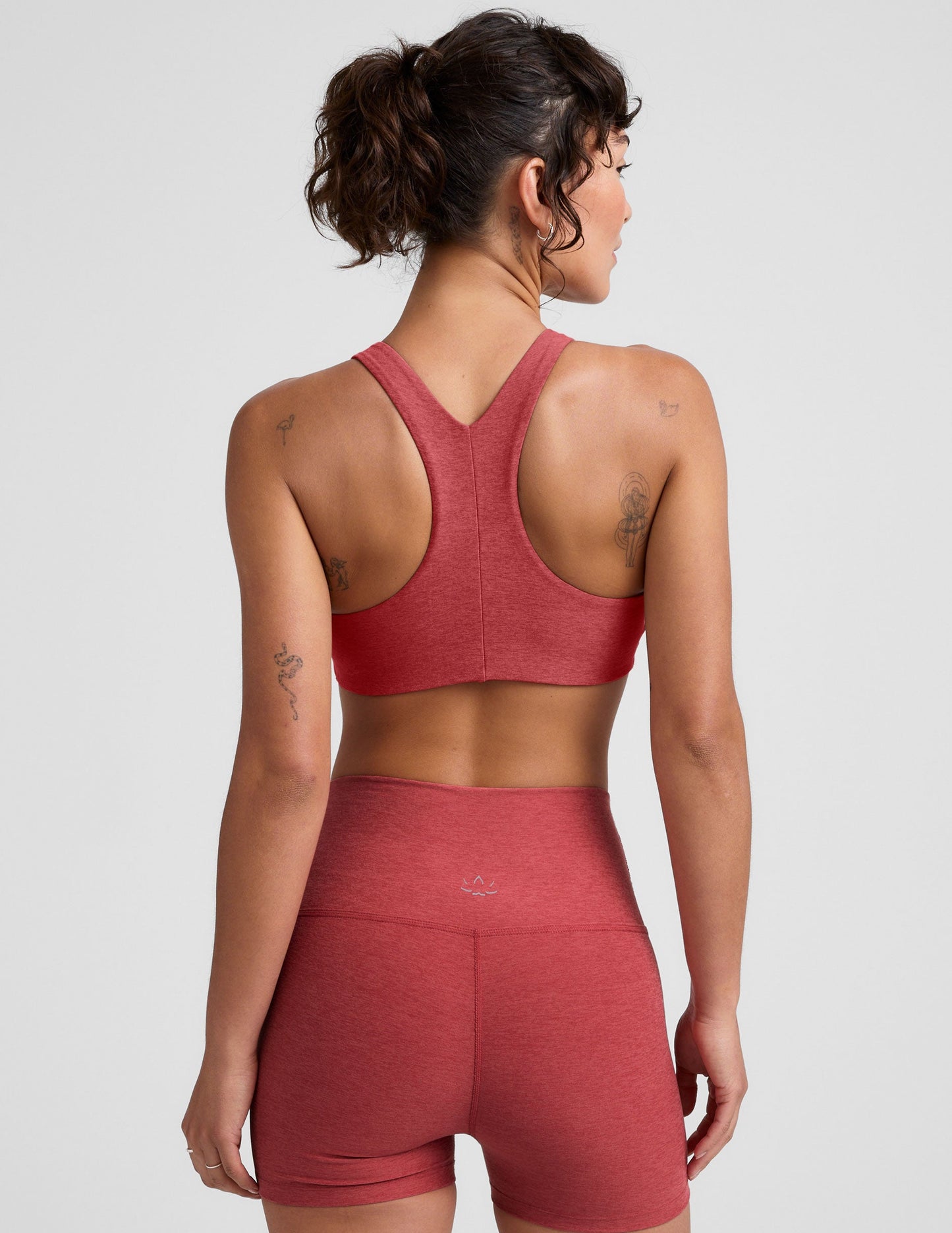 Soft High-Neck Racerback Sports Bra for Yoga & Active Lifestyles