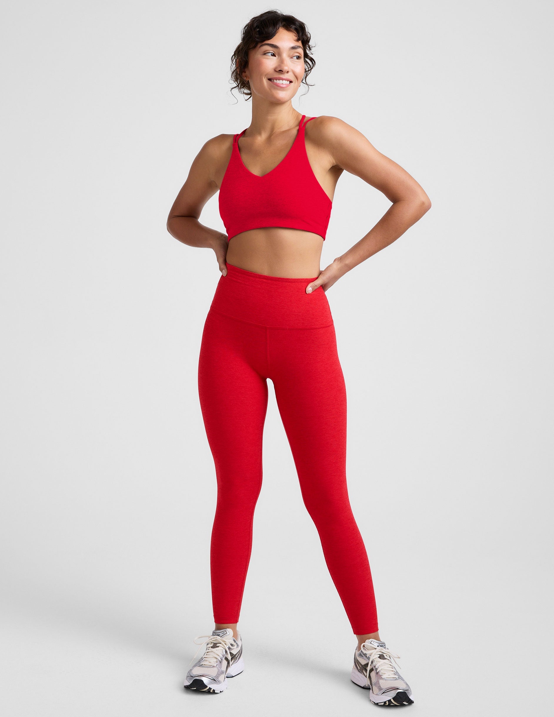 Beyond Yoga Spacedye V-Neck Crisscross Back Bra Top - Support and Comfort Activewear