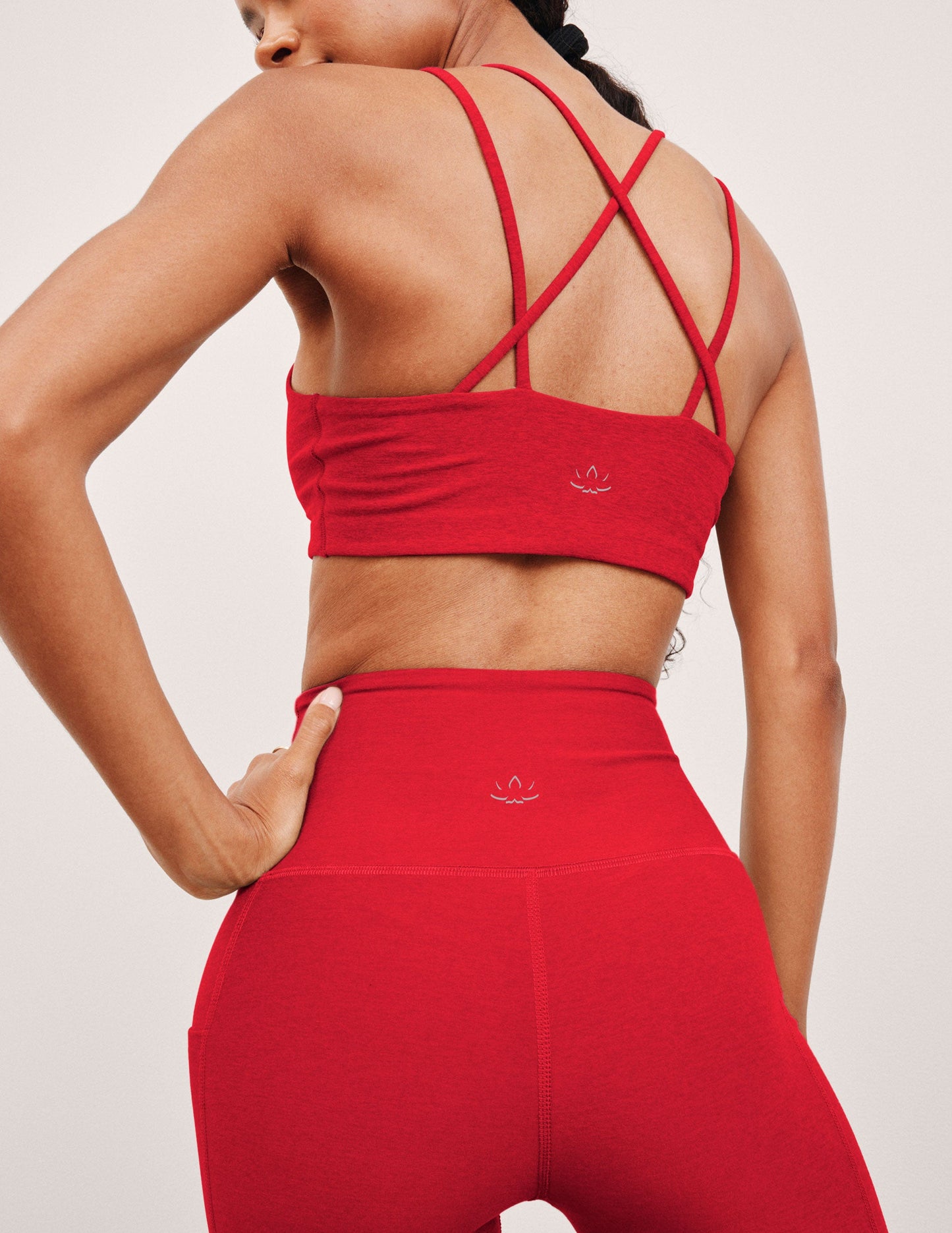 Beyond Yoga Spacedye V-Neck Crisscross Back Bra Top - Support and Comfort Activewear