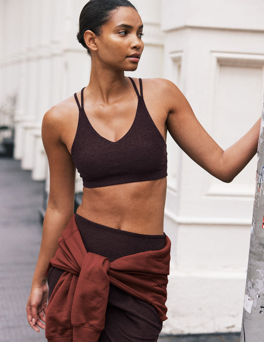 Spacedye V-Neck Crisscross Bra: Soft, Supportive, and Versatile Activewear Comfort
