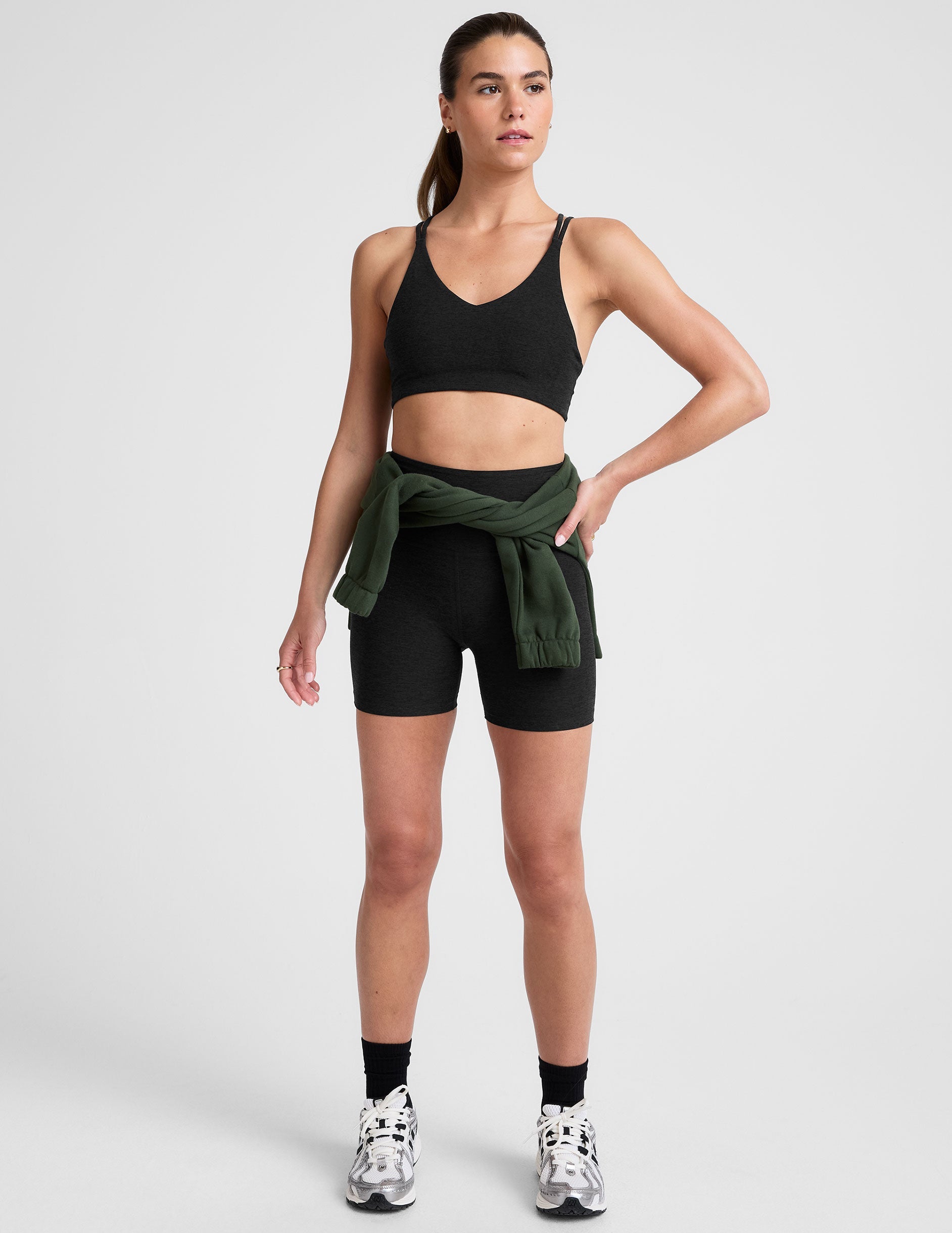 Beyond Yoga Spacedye V-Neck Bra with Crisscross Back Straps Medium Support