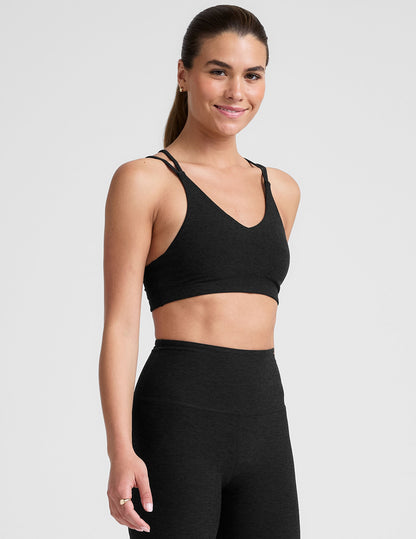 Beyond Yoga Spacedye V-Neck Bra with Crisscross Back Straps Medium Support