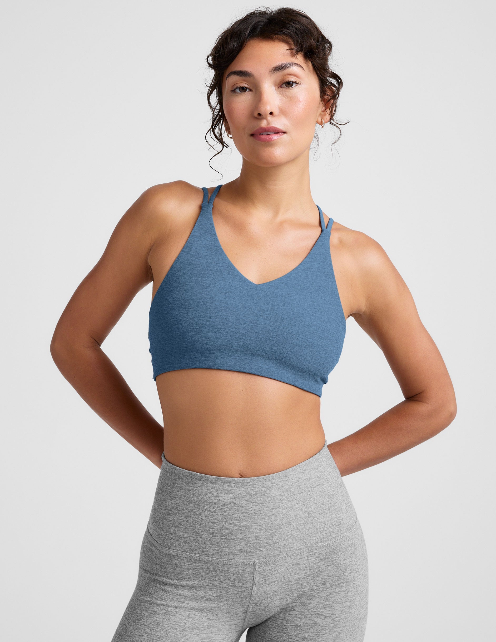 Beyond Yoga Spacedye V-Neck Crisscross Strap Sports Bra for Women