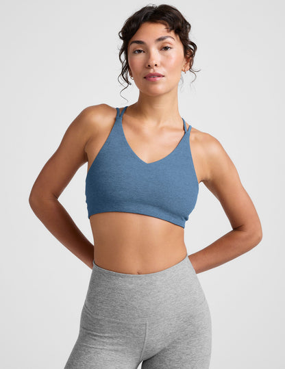 Beyond Yoga Spacedye V-Neck Crisscross Strap Sports Bra for Women
