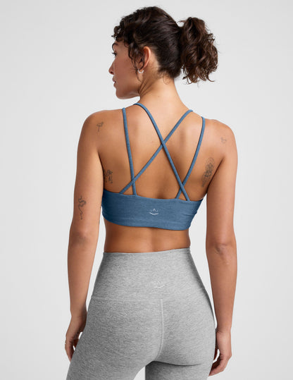 Beyond Yoga Spacedye V-Neck Crisscross Strap Sports Bra for Women