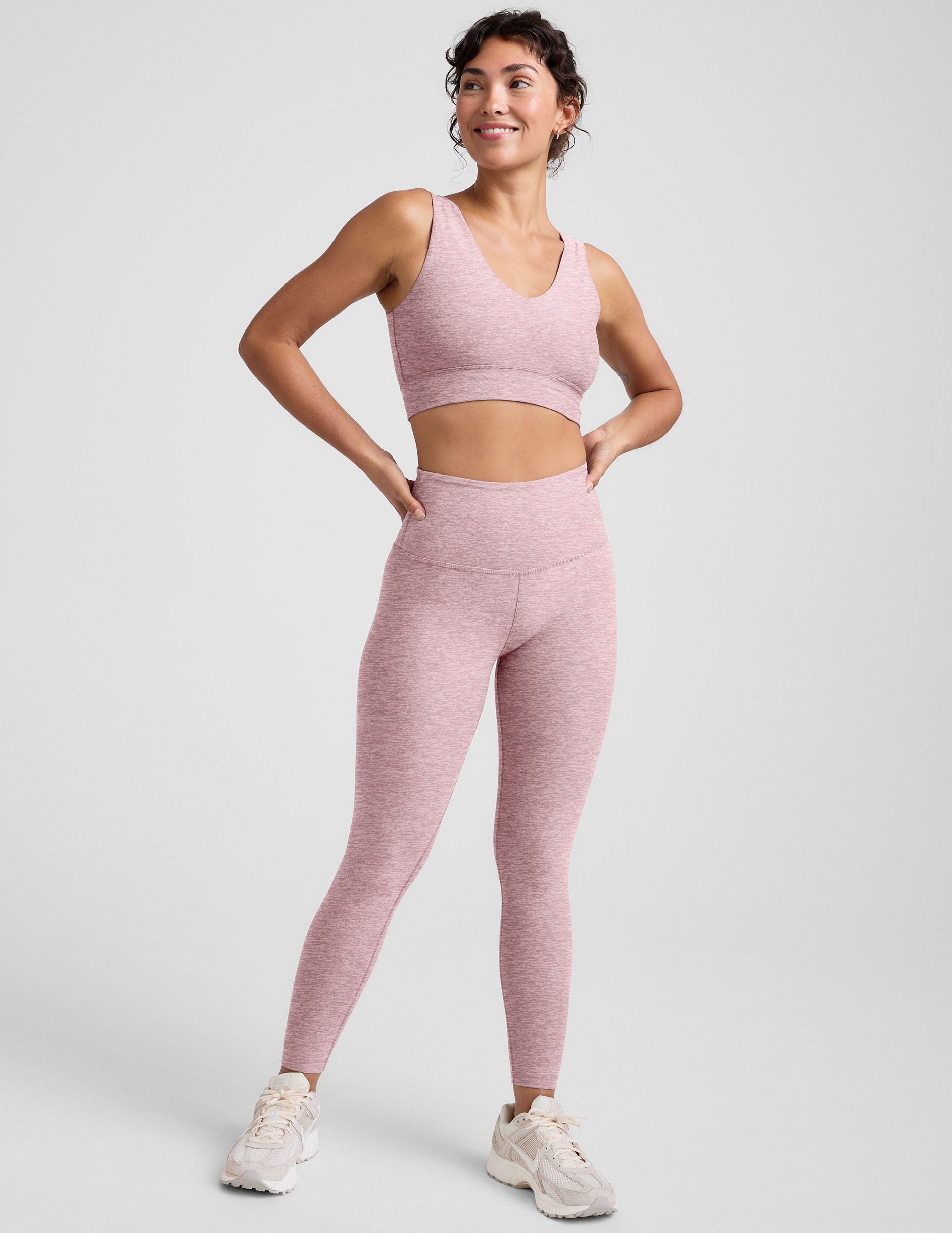 Soft Spacedye Long Line Bra: V-Neck, Built-in Support, Ultimate Comfort