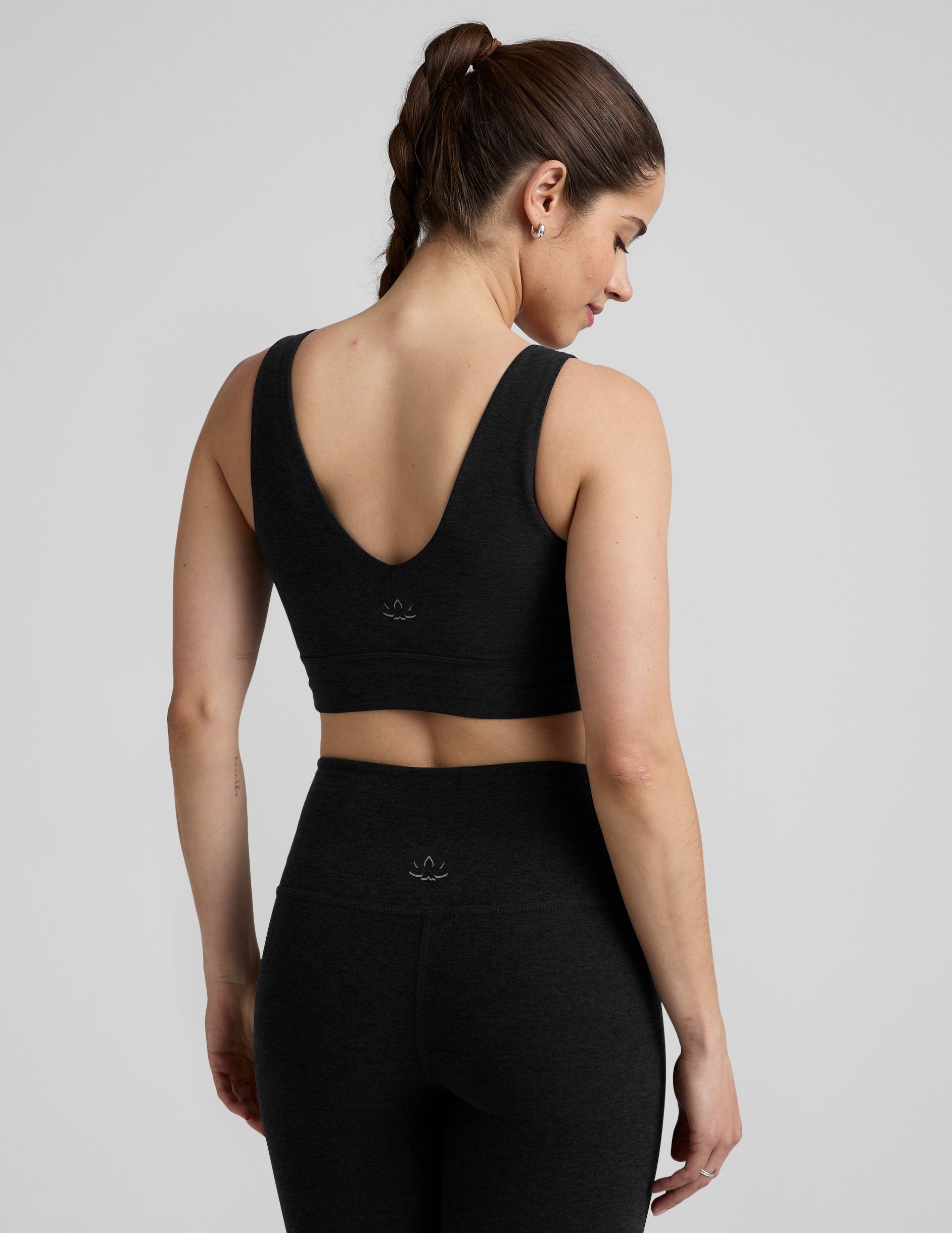 Spacedye Good Day Long Line Bra: Soft V-Neck, Built-in Support