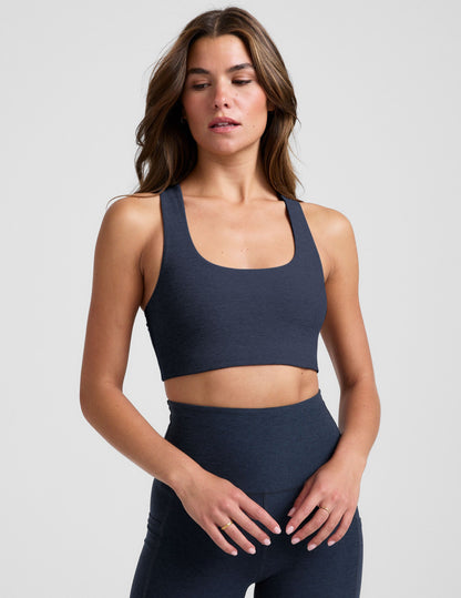Comfortable Spacedye Simplicity Long Line Racerback Bra 2.0 for Medium Support