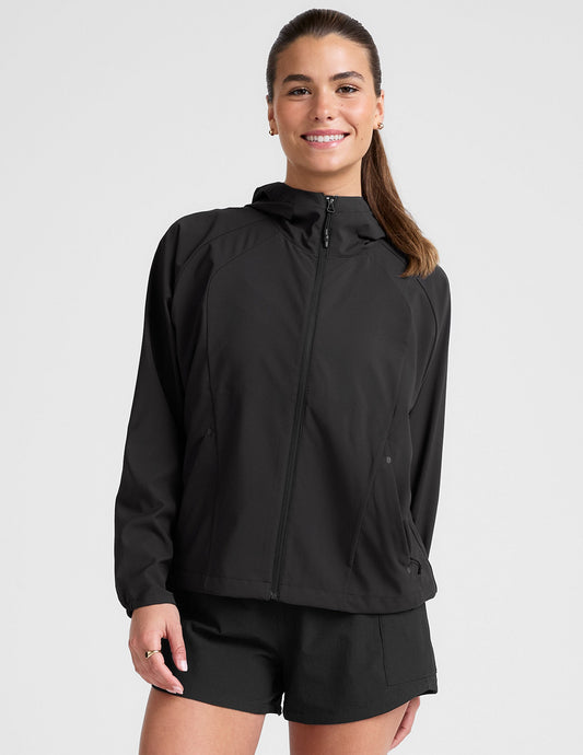 Lightweight Packable Cross Country Jacket for Women with Zipper Pockets