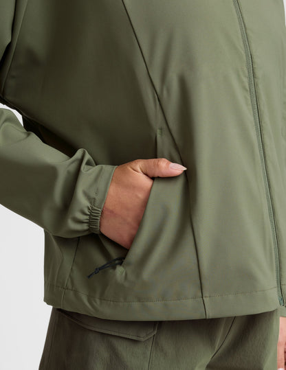 Women's Lightweight Packable Cross Country Jacket - Hooded Full-Zip Active Travel Gear