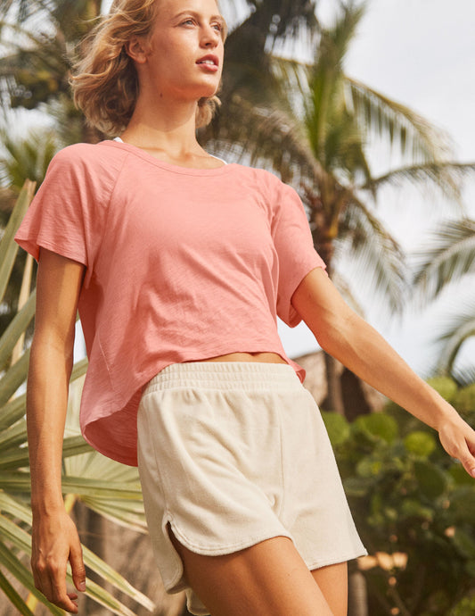 Cozy Terry Cloth Dolphin Hem Sweat Shorts for Ultimate Leisure
