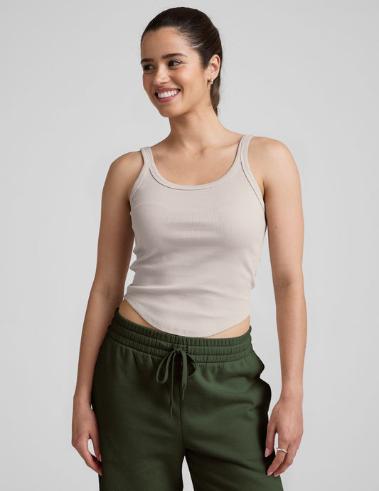 Beyond Yoga Ribbed Classic Scoop Neck Tank Top, Built-in Bra Comfort
