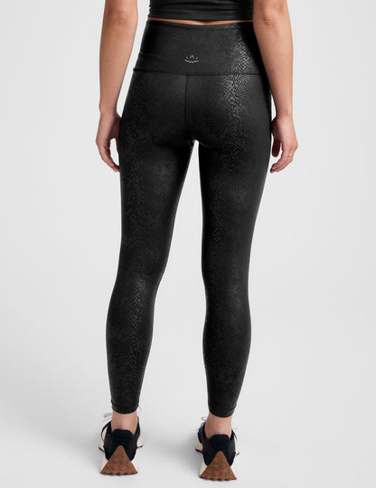PowerShine Viper High-Waisted Midi Legging: Sleek Snake Print Activewear for Women