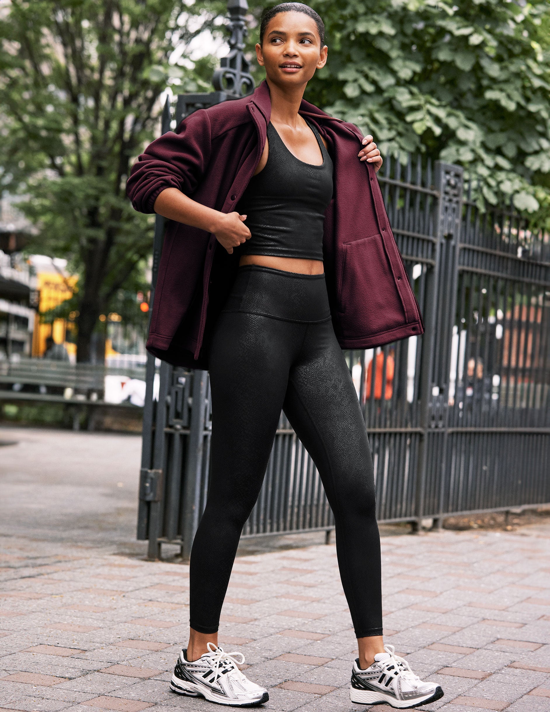 PowerShine Viper High-Waisted Midi Legging: Sleek Snake Print Activewear for Women