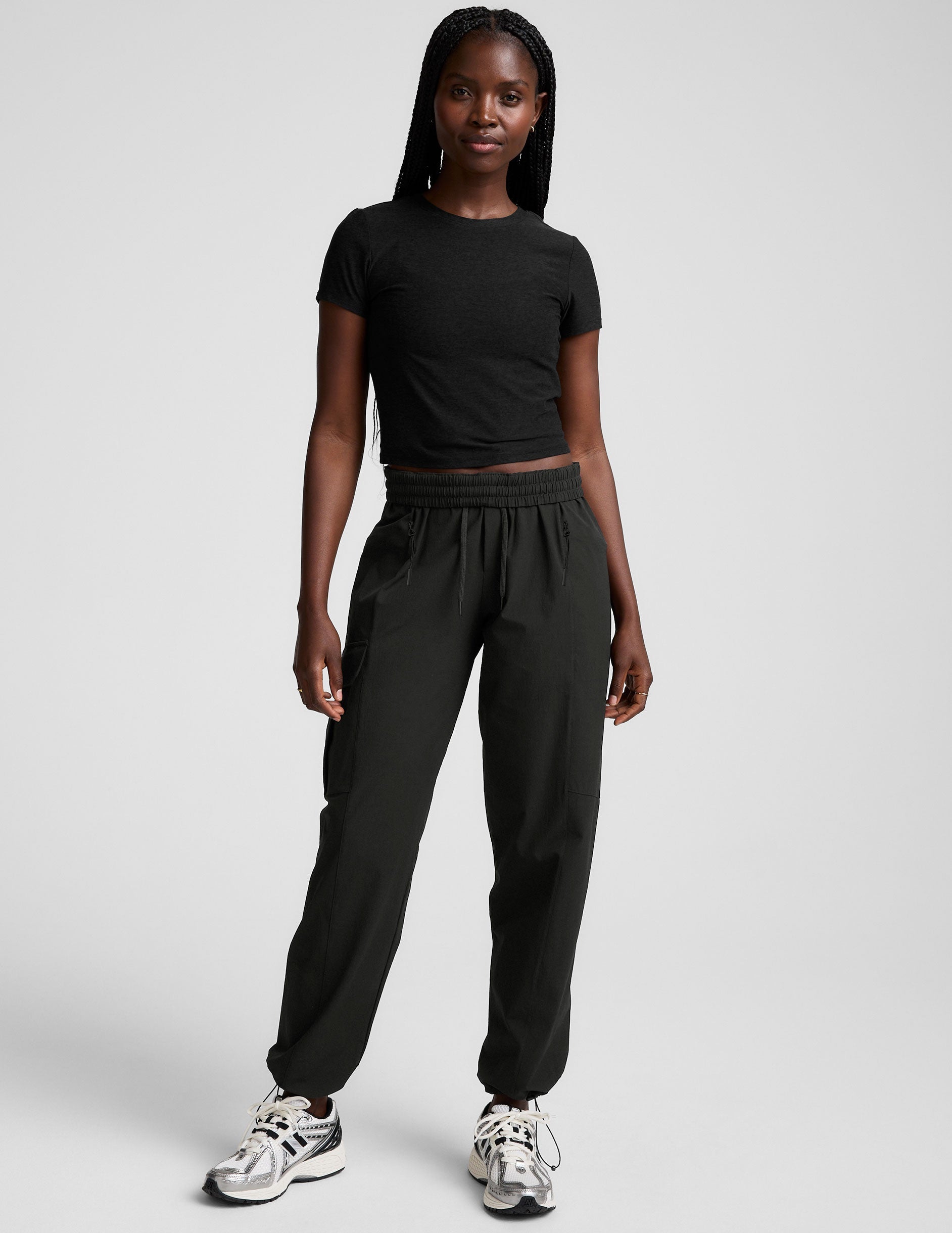 Comfortable Women's Mid-Rise Cargo Pant with Adjustable Hem and Secure Pockets