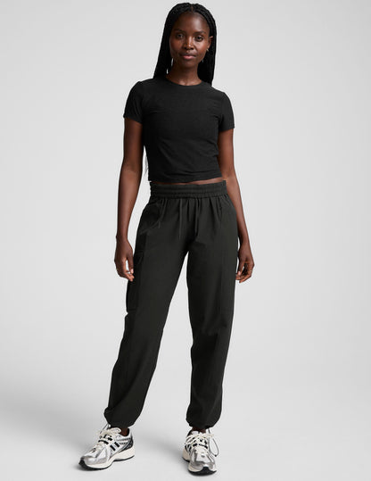 Comfortable Women's Mid-Rise Cargo Pant with Adjustable Hem and Secure Pockets