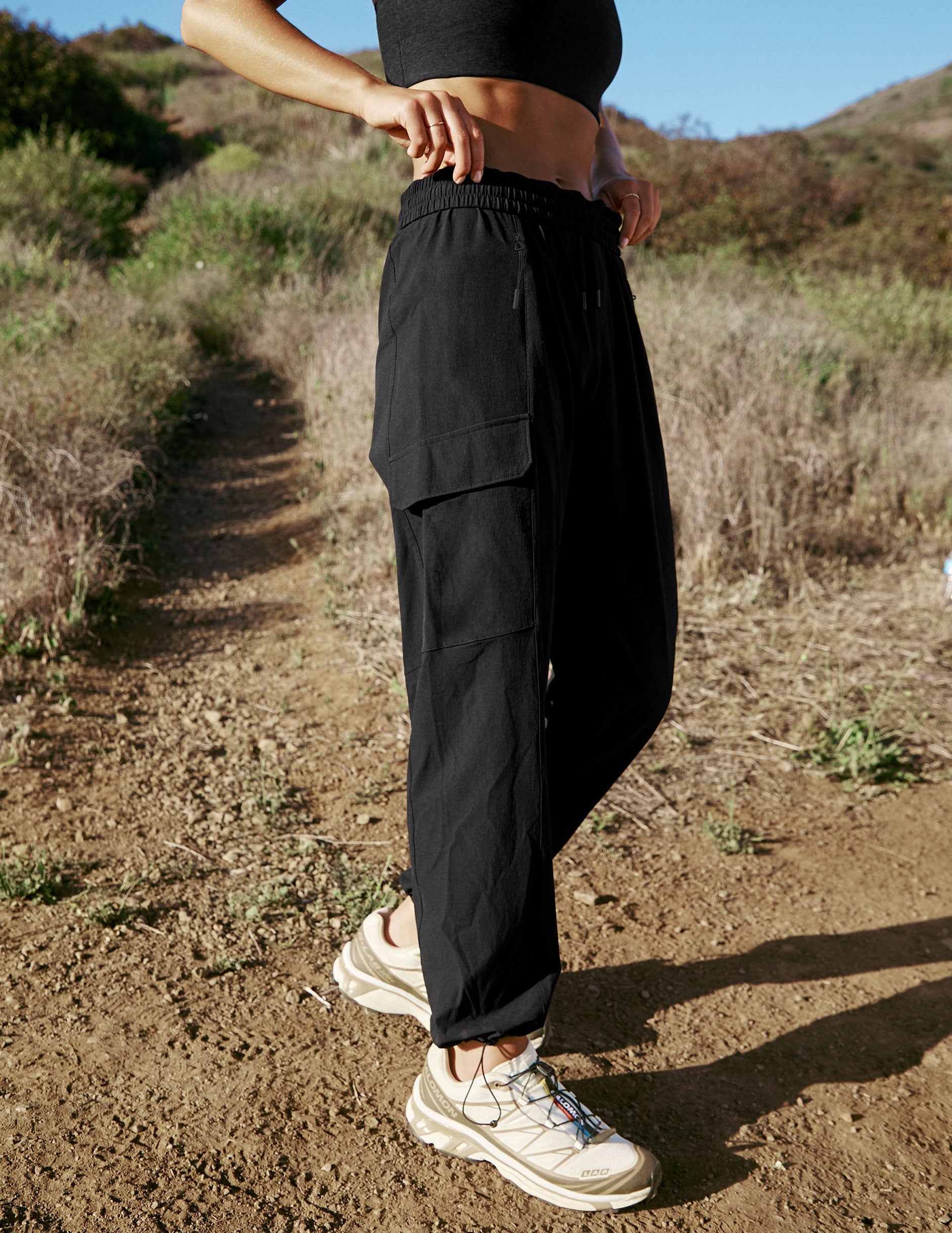 Comfortable Women's Mid-Rise Cargo Pant with Adjustable Hem and Secure Pockets