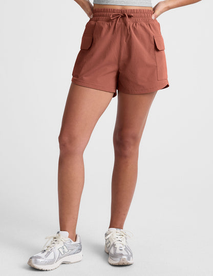 Opulent Auburn Peak Relaxed Fit Cargo Shorts with 3-Inch Inseam