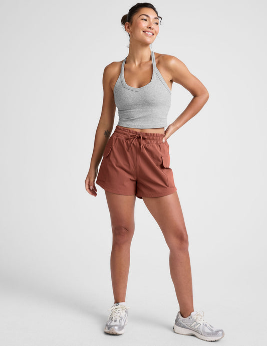 Opulent Auburn Peak Relaxed Fit Cargo Shorts with 3-Inch Inseam