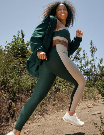 Spacedye Vitality High-Waisted Colorblock Midi Leggings for Women Activewear